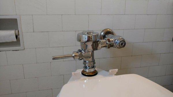 New Sloan valve, shutoff, and toilet installed for a customer