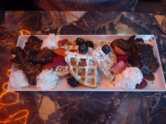 Jerk Chicken and Waffles