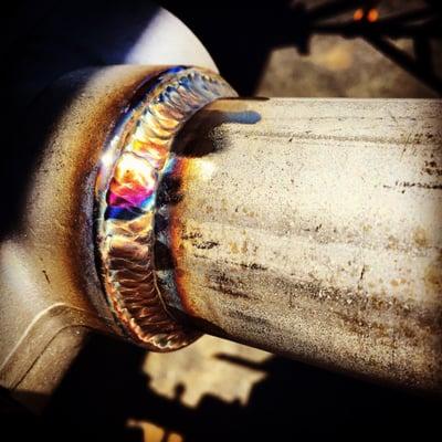 Pressure pipe welding