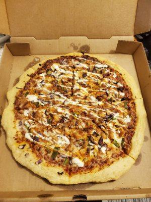 Halal chicken tikka pizza