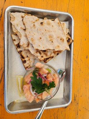 Salmon ceviche