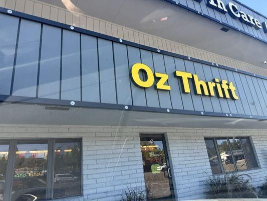 Front of store in a non-descript, small strip