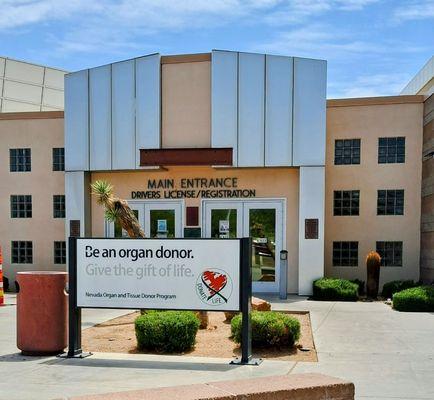 Main entrance to the building.