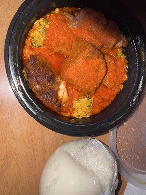 Pounded Yam Goat Beef Turkey