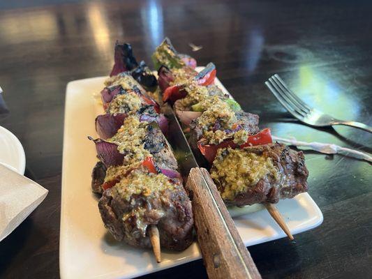 Steak skewers