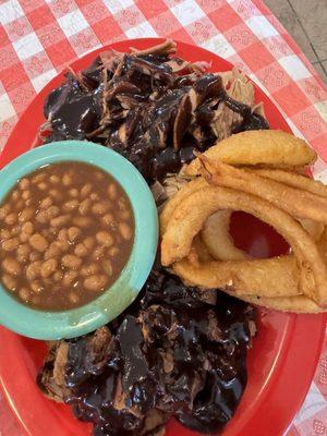 2 meat Pulled BBQ Plate