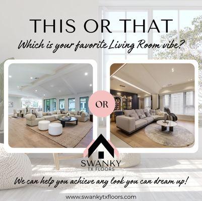 This or That? Which living room vibe appeals to your more?