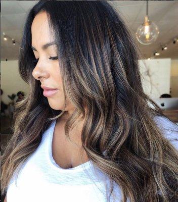 Bronde Brunette, giving the perfect amount of brightness to make her glow and give a dimensional look!