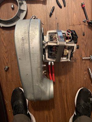 Dryer repair (motor replacement)