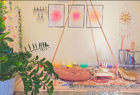 meditation space for reiki, balancing, alignment and more.