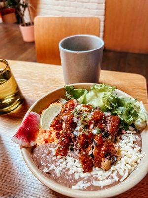 Brisket bowl with egg