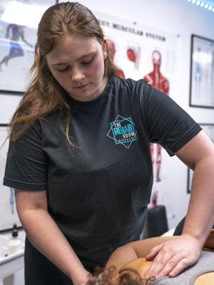 Cheyenne getting to the root cause of this clients shoulder pain.