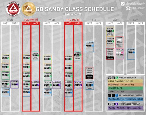 New Schedule as of Jan 3 2026