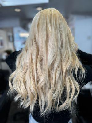 Blonde Highlights, Hair Cut, Blow Out