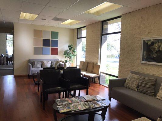 Waiting room at Campbell office