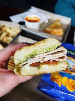 Turkey pesto sandwich