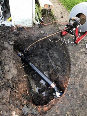 Installed a clean out.