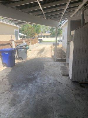 Removed trash from driveway