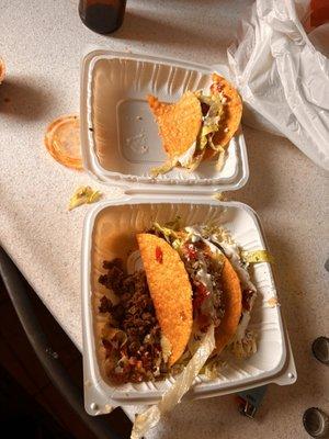 When I said, hardshell tacos, I was expecting like handmade tacos not something you buy off the store shelves. Would not recommend.