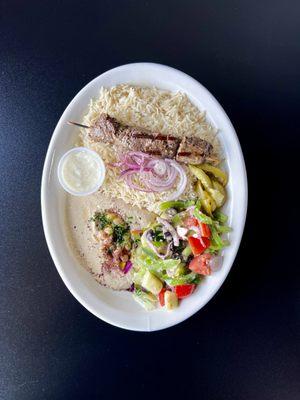 Beef kabob lunch special $9.42
