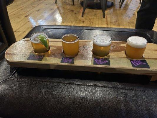 Beer flight, very good beers!