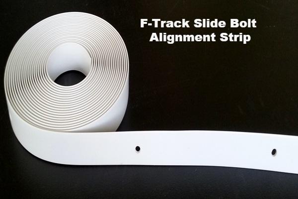 Install Storm panels with F-track quicker and safer with Shutter Guardian Bolt alignment strip