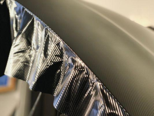 Carbon fiber hood ready for post heat and trimming!