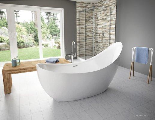 Another gorgeous design by FLEURCO. Ask us about these wonderful tubs.