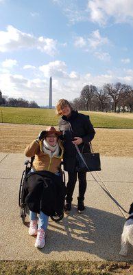 Deeand Anne with Doggie  Harry