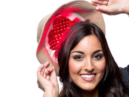 Laser cap can be placed under any hat.