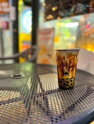 #1 Signature:  black sugar boba & pearl milk with cream mousse - it's not overly sweet which was perfect!
