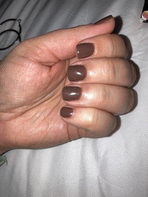 Gel manicure. OPI gel color called: " Speaker of the House" love it!