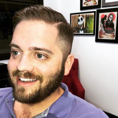 Cut without beard trim