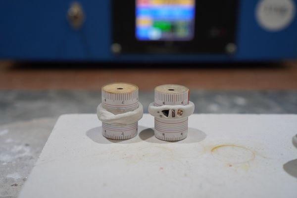 Rings Shaped & Dried (Before Kiln)