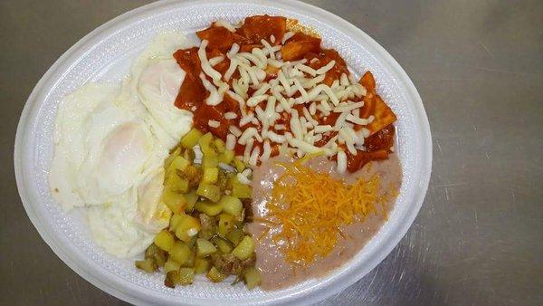 Chilaquiles red