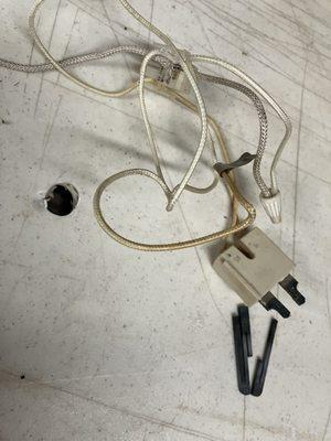 The ignitor that broke on a windy, cold, December night, just before Christmas.