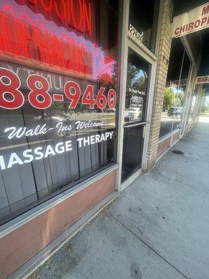 Front of the business