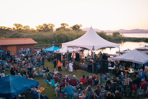 Summer Music Series on the hotel marina lawn.