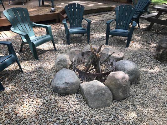 Natural stone fire pit