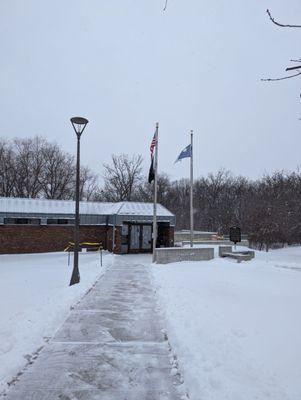 Nicely shovelled walkway