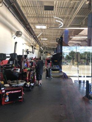 The right rear brake light bulb went out on my F150 and I'm on the road with no ratchet set so they're changing it out for me