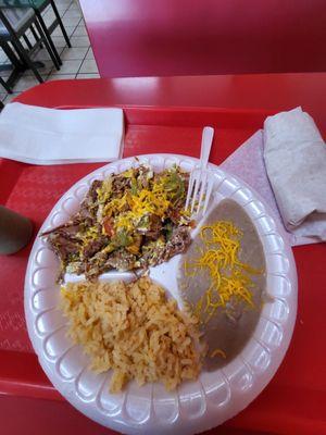 Machaca breakfast plate