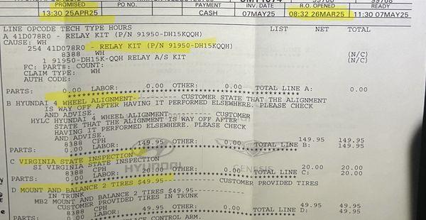 Proof of Time that has lapsed since drop off