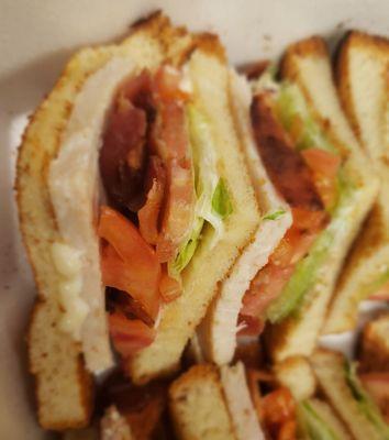 The turkey club is a blt on steroids.