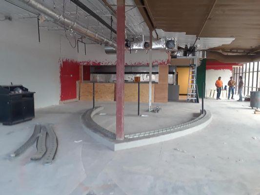 Restaurant under construction.