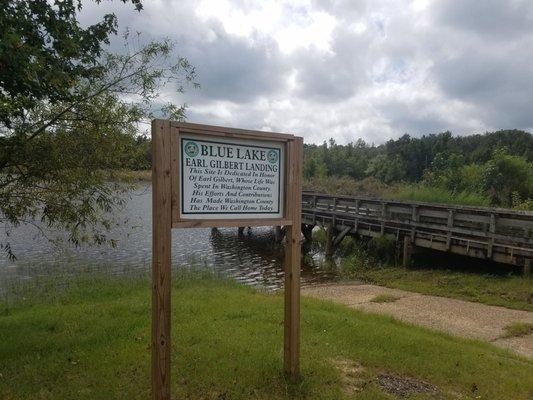 Earl Gilbert Landing - Blue Lake