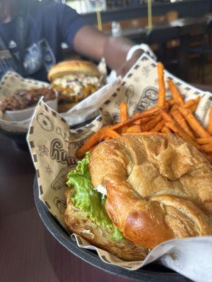 Chicken Sandwich with sweet potato fries