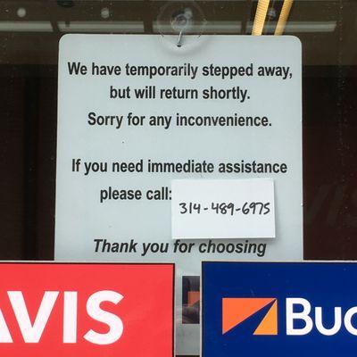 They had one person working who was away when I arrived.