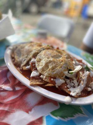 Chilaquiles plate