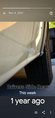 Crushed in Panel Rear